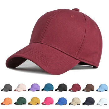 Yüksek kaliteli beyzbol şapkası Erkekler Kadınlar İçin Katı şoför şapkası Pamuk Snapback Kap Doruğa Baba Siperliği Açık güneş şapkası Unisex 18 Renkler