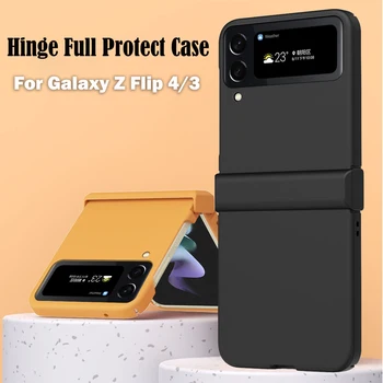 Z Flip4 Menteşe samsung kılıfı Galaxy Z Flip 4 3 5G samsung kılıfı Z Flip 4 Zırh çapa Sert PC Tam Koruyucu Telefon Kapak