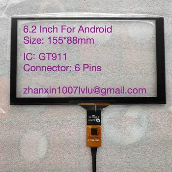 Çeşitli Android Araba Radyo Navigasyon İçin yeni 7 İnç 6 Pin Dokunmatik Ekran Cam dijital dönüştürücü QT-JX70010-155 MERKEZDEN*88 mm JR-005-GT911
