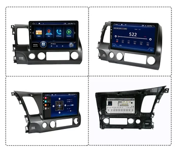 Çift 2 Din Araba Radyo Stereo Otomatik Dahili DSP + Carplay 4GB + 64GB Android 10 Wifi BT TSK Kamera Honda Civic FK FN FD 2005-12