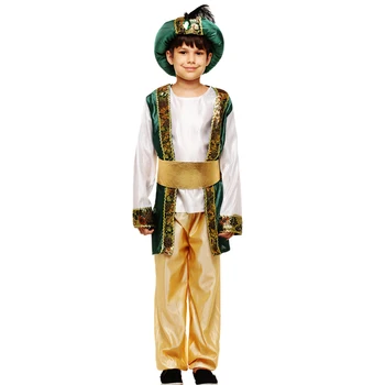 Çocuk Çocuk cadılar bayramı Partisi Aladdin Kostümleri Aladdin Lamba genie kostüm Adam prens Fantasia Arap Giyim çocuk erkek Karnaval