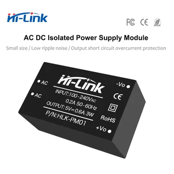 Ücretsiz Kargo 20 adet / grup Hi-Link Ultra Küçük 90 - 245Vac 5V 3W Güç Kaynağı Modülü HLK-PM01