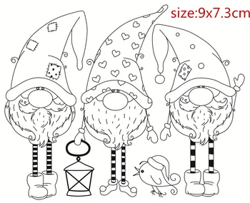 Şeffaf Noel Baba Şeffaf silikon kauçuk damga ve metal kalıp Levha Sarılmak Scrapbooking DIY Sevimli Desen Fotoğraf Albümü Damga